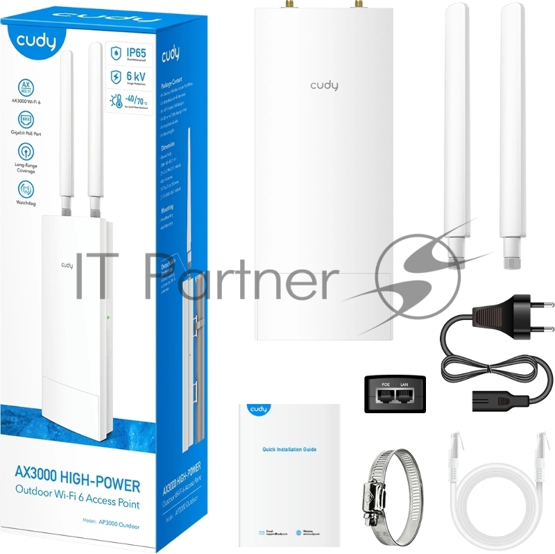 Точка доступа Cudy AP3000 AX3000 10/100/1000/2500BASE-T белый