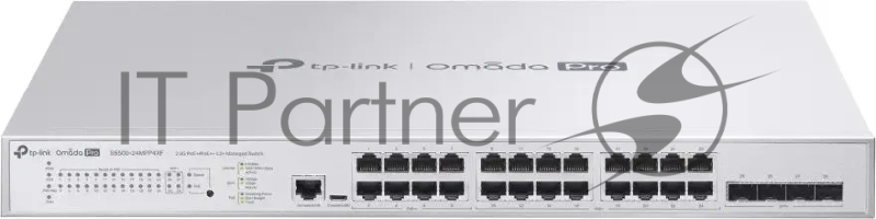 Коммутатор TP-Link Omada PRO S5500-24MPP4XF (L2+) 24x2.5Гбит/с 4xКомбо(10GBase-T/SFP+) 4SFP+ 16PoE+ 8PoE++ 500W управляемый