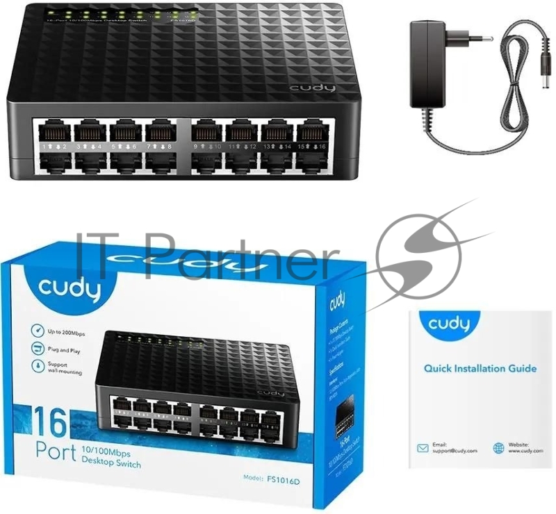 Коммутатор Cudy FS1016 (L2) 16x100Мбит/с неуправляемый
