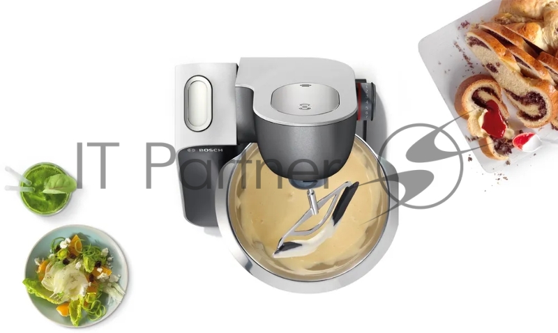 Кухонный комбайн Bosch MUM58M64, 12 насадок, поворотное управление, цвет серый