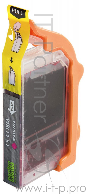 Картридж струйный Cactus CS-CLI8M пурпурный для Canon MP470 MP500 MP510 MP520 MP530 (12ml)