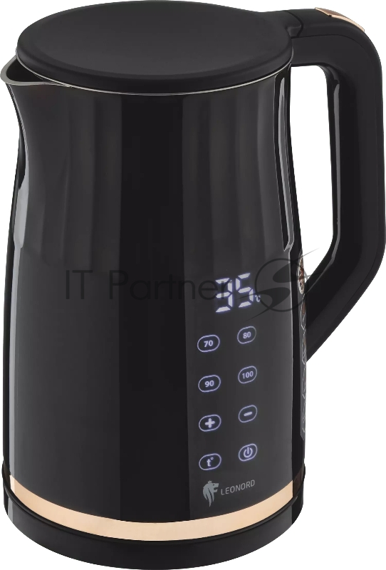 Чайник электрический LEONORD LE-1510 1,7л, двойной корпус, черный с золотым