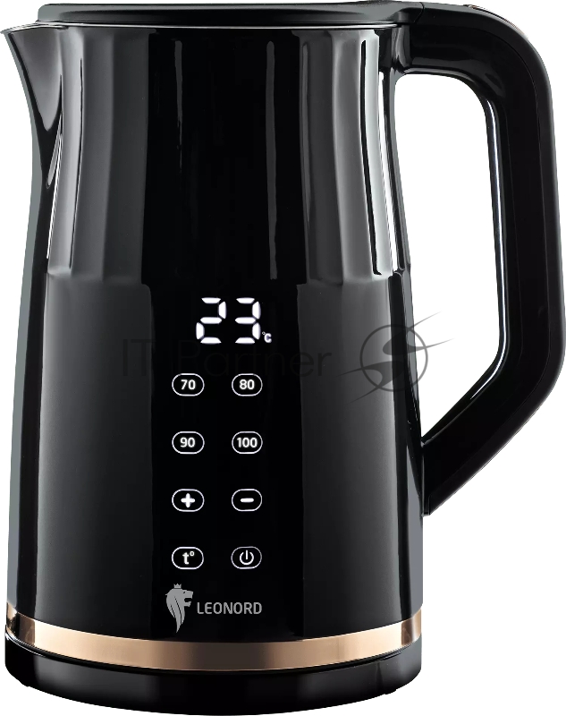 Чайник электрический LEONORD LE-1510 1,7л, двойной корпус, черный с золотым