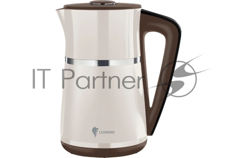 Чайник электрический LEONORD LE-1512 1,7л, двойной корпус, бежевый