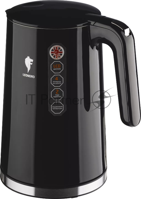 Чайник электрический LEONORD LE-1535 1,7л, нержавейка и пластик, черный