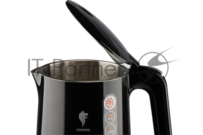 Чайник электрический LEONORD LE-1535 1,7л, нержавейка и пластик, черный