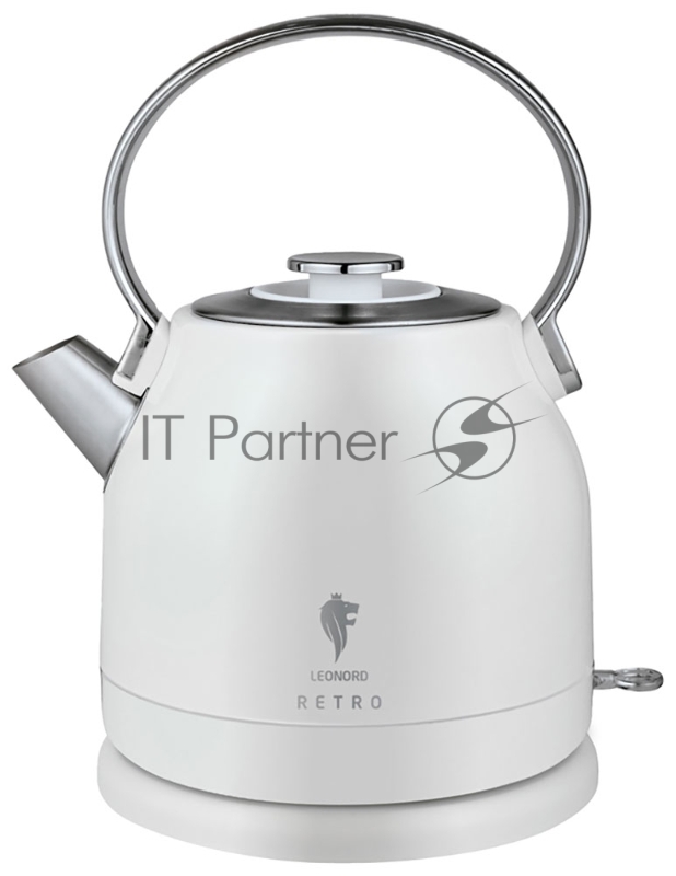 Чайник электрический LEONORD LE-1904 1,5л, нержавейка, RETRO белый