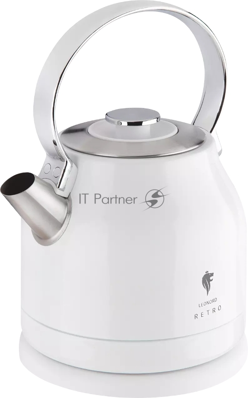 Чайник электрический LEONORD LE-1904 1,5л, нержавейка, RETRO белый