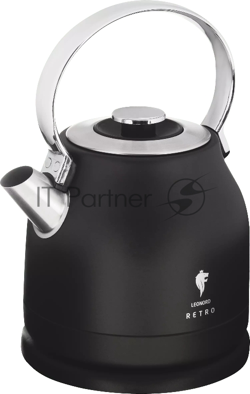 Чайник электрический LEONORD LE-1904 1,5л, нержавейка, RETRO чёрный