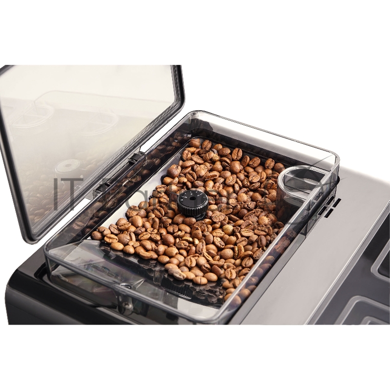 Автоматическая кофемашина EVELUX EACM 2007 Vivo, давление 20 бар, 7 программ, ручные настройки, возможность приготовления 2-х чашек, подогрев чашек, объем 2 л, приготовление вспененного молока, защита от перегрева, сенсорное управление, цвет черный