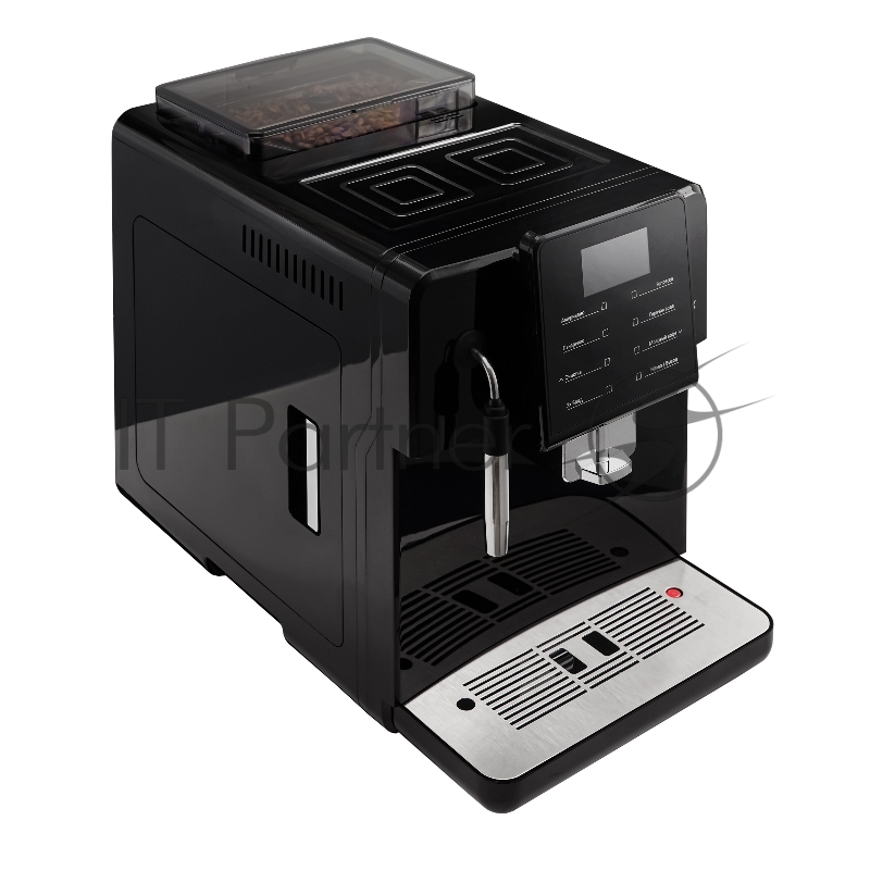 Автоматическая кофемашина EVELUX EACM 2007 Vivo, давление 20 бар, 7 программ, ручные настройки, возможность приготовления 2-х чашек, подогрев чашек, объем 2 л, приготовление вспененного молока, защита от перегрева, сенсорное управление, цвет черный