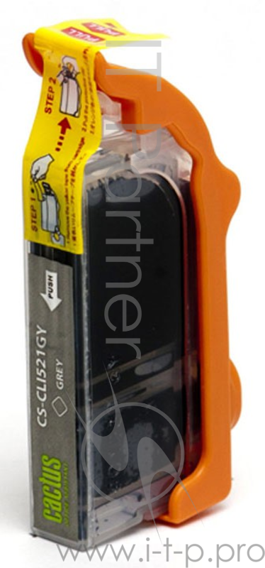 Картридж струйный Cactus CS-CLI521GY серый для Canon Pixma MP980/MP990 (8.2мл)