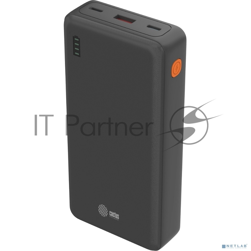 Мобильный аккумулятор Cactus CS-PBFSDA-20000 20000mAh 4.5A USB-A/2xUSB-C черный