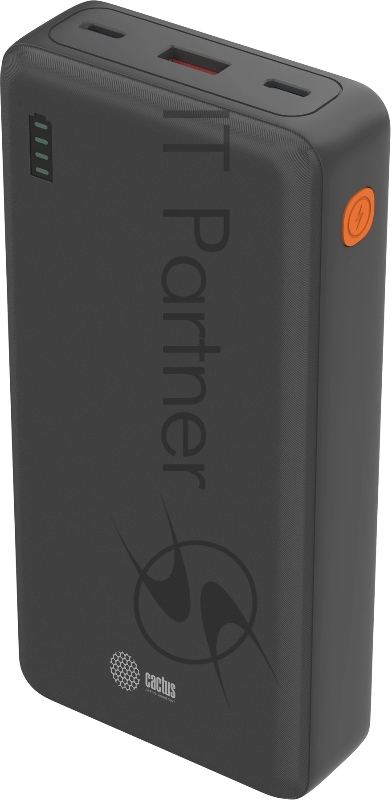 Мобильный аккумулятор Cactus CS-PBFSDA-20000 20000mAh 4.5A USB-A/2xUSB-C черный