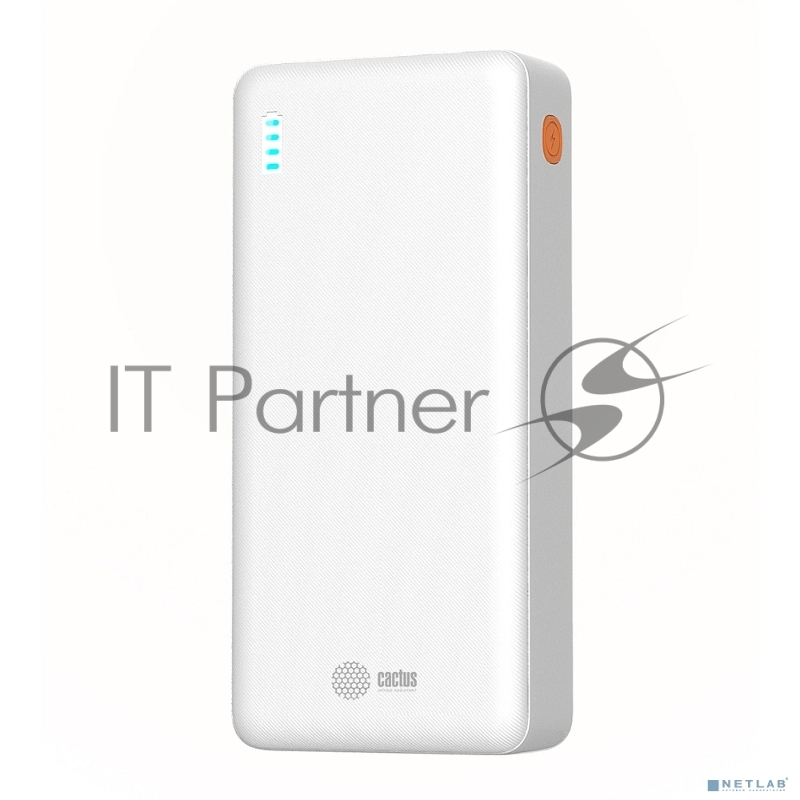 Мобильный аккумулятор Cactus CS-PBFSEA-20000 20000mAh 4.5A USB-A/2xUSB-C белый