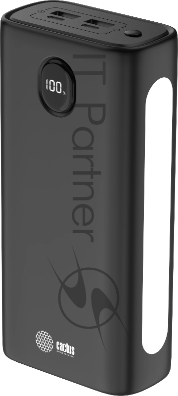 Мобильный аккумулятор Cactus CS-PBFSJA-30000 30000mAh 4.5A 2xUSB-A/USB-C черный