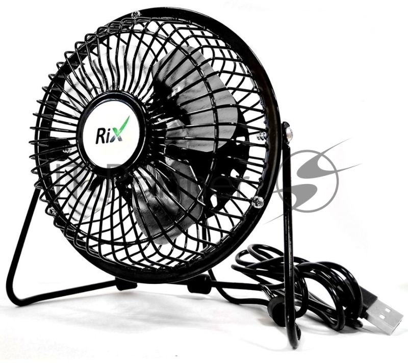RDF-1501USB (черный) Вентилятор бытовой настольный Rix RDF-1501USB, цвет черный