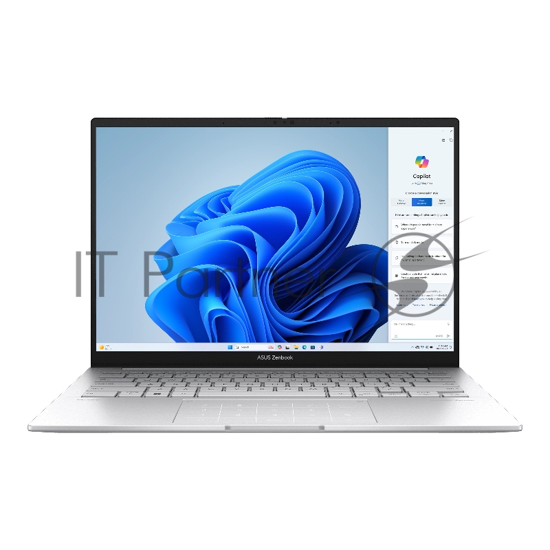 Ноутбук Asus Zenbook UX3405MA-QD988 14 OLED FHD+/Intel Core Ultra 5 125H/16Gb/SSD 512Gb/Intel Arc/noOS/Серебристый (90NB11R2-M01SN0)