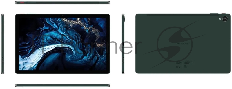 Планшет Digma Pro Pulse T606 (1.6) 8C RAM8Gb ROM128Gb 10.4 In-Cell 2000x1200 4G 2Sim Android 14 темно-зеленый 13Mpix 5Mpix BT WiFi microSD 128Gb 7000mAh