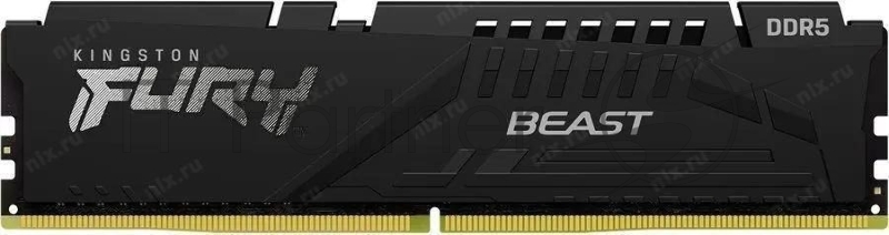 Модуль памяти DDR 5 DIMM 16Gb PC51200, 6400Mhz, Kingston FURY Beast Black EXPO CL32 (KF564C32BBE-16) (retail)