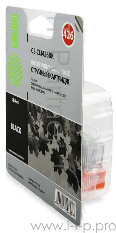Картридж струйный Cactus CS-CLI426BK черный для Canon Pixma MG5140/5240/6140/8140/MX884 (8.2мл)