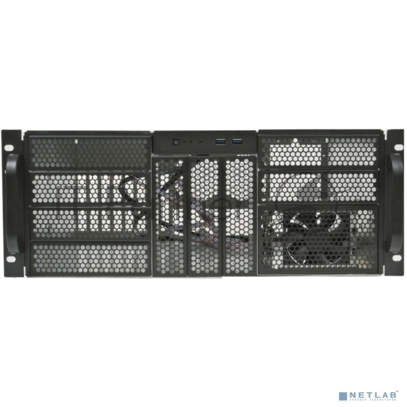 Корпус Procase RE411-D9H3-A-45 4U server case,9x5.25+3HDD,черный,без блока питания,глубина 450мм,MB ATX 12x9,6