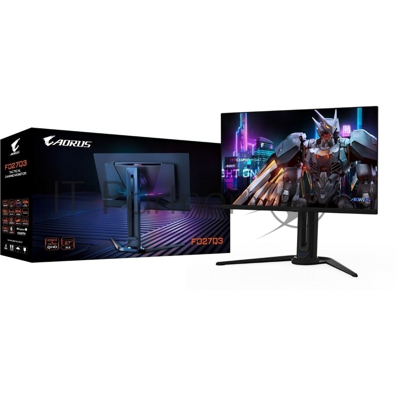 Монитор 27 Gigabyte AORUS FO27Q3-EK OLED, 2560x1440, 360Гц, 3 мс, 16:9, 1000 кд/м2, 1.5M:1, 2xHDMI-2.1, DP-1.4, 3xUSB3.2, USB Type-C черный