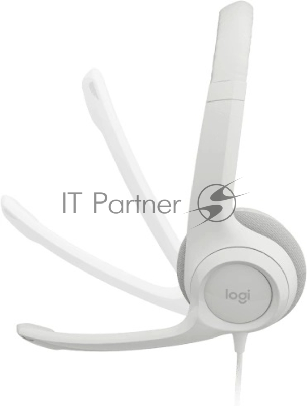 Наушники с микрофоном Logitech H390 белый 1.9м накладные USB оголовье (981-001288)
