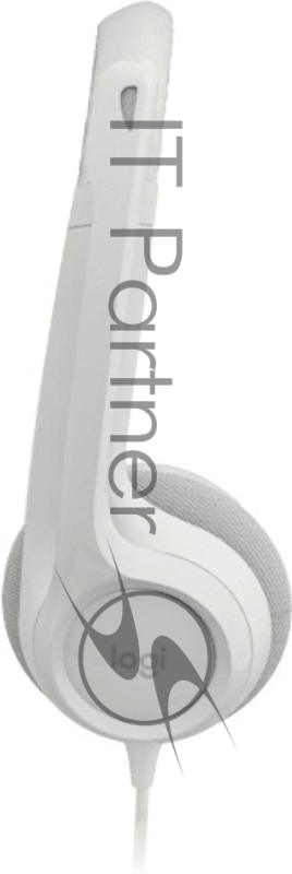 Наушники с микрофоном Logitech H390 белый 1.9м накладные USB оголовье (981-001288)