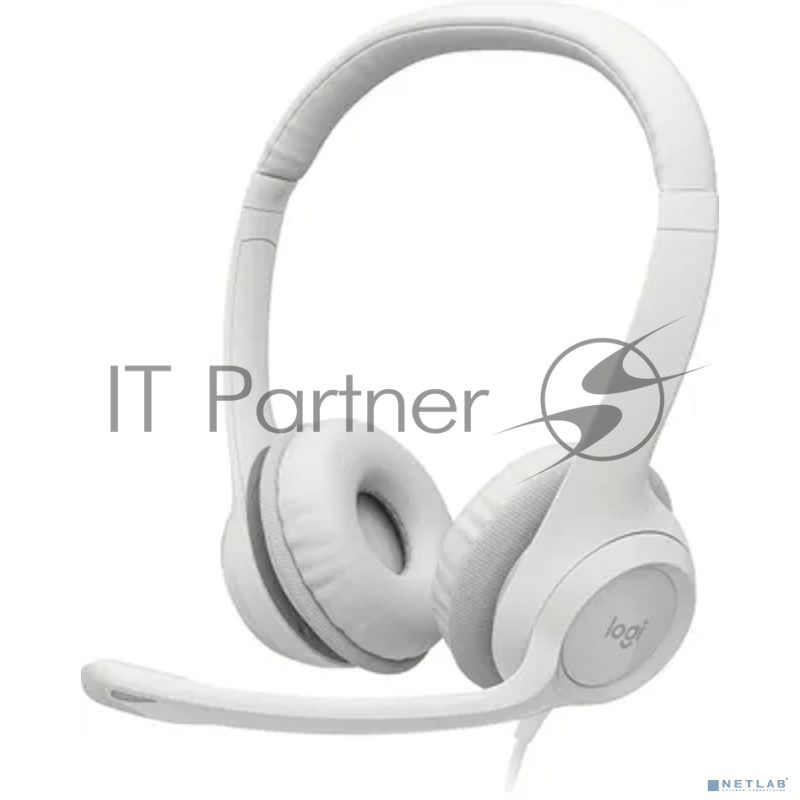 Наушники с микрофоном Logitech H390 белый 1.9м накладные USB оголовье (981-001288)