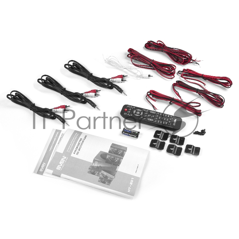 Компьютерная акустика SVEN АС HT-201, черный (80 Вт, Bluetooth, пульт, дисплей, FM, USB, SD)