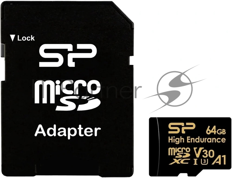 Флеш карта microSD 64GB Silicon Power microSDHC Class 10 UHS-I A1 V30 U3 (SD адаптер) 100MB/s
