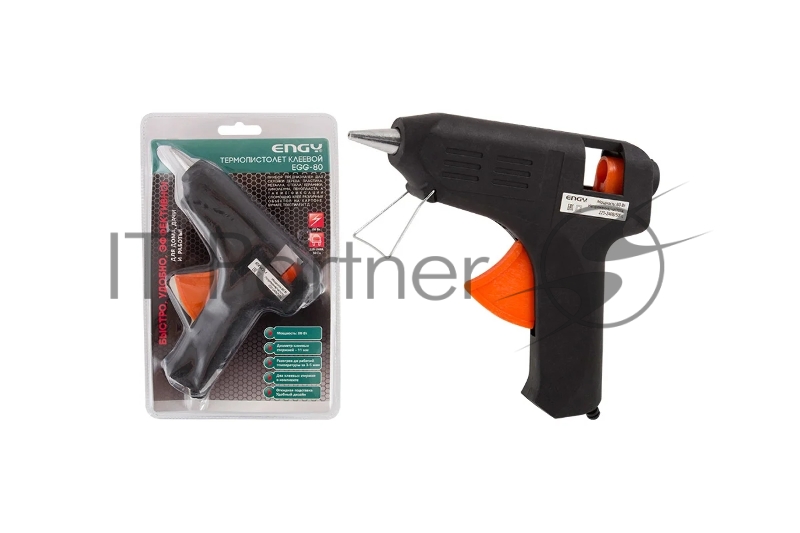 Пистолет клеевой Engy EGG-80, с подставкой, 80 Вт