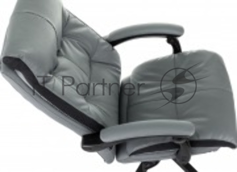 Кресло руководителя Бюрократ CH-824MSG-BF серый эко.кожа/ткань крестов. пластик подст.для ног