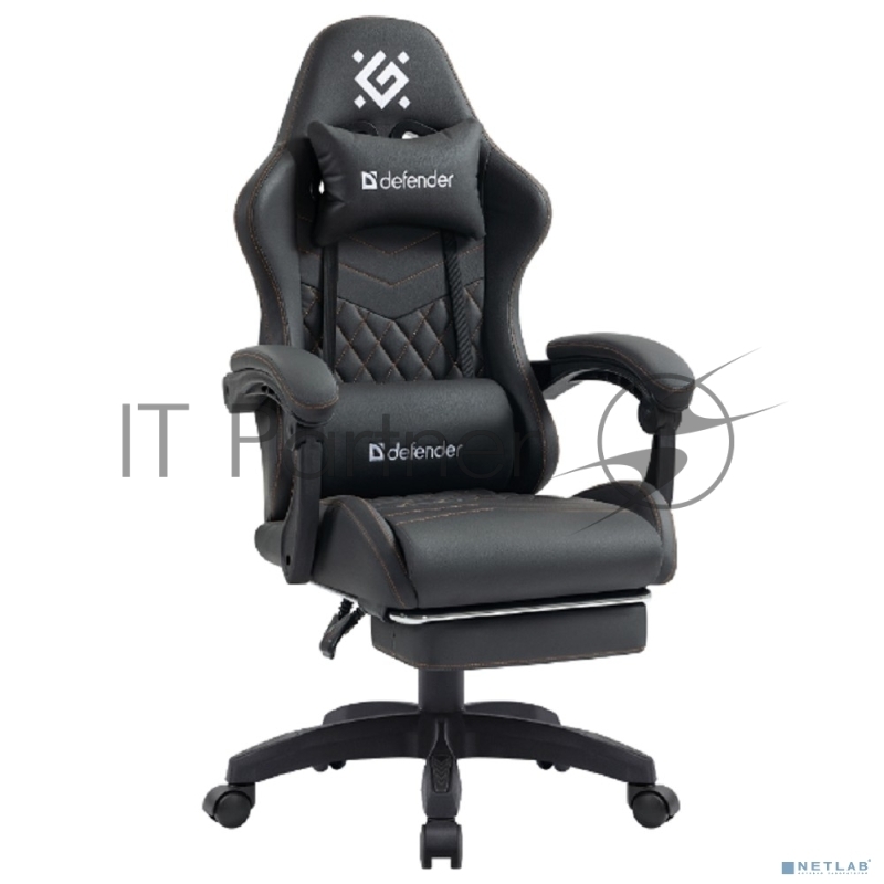 Игровое кресло Defender Bora Тем.серый,класс 4,PU,подножка_5