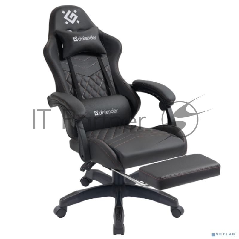 Игровое кресло Defender Bora Тем.серый,класс 4,PU,подножка_5