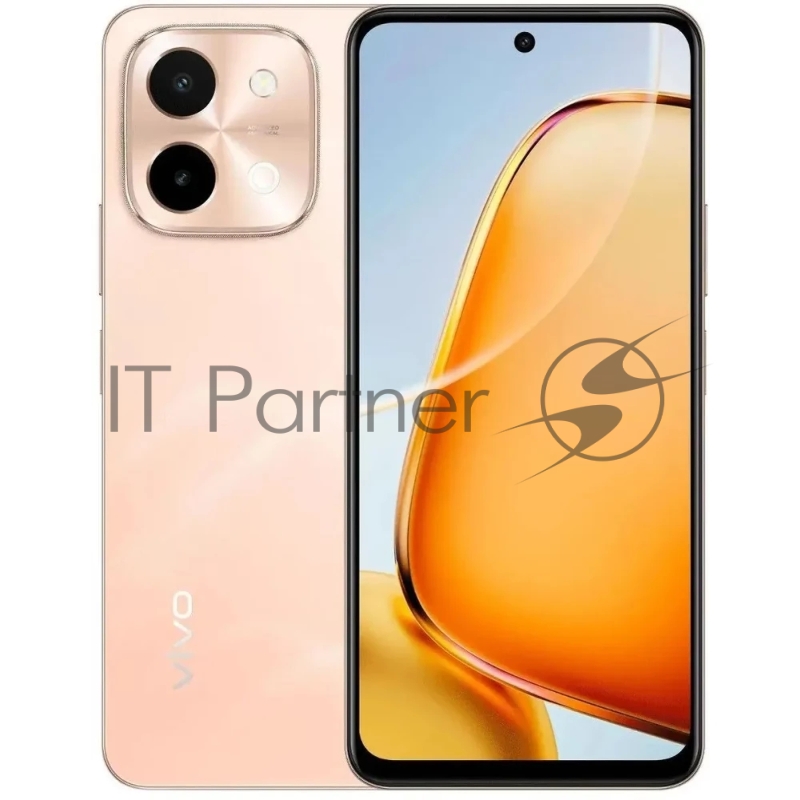 Смартфон VIVO Y28 Gleaming Orange, 17см (6.68) 1608 x 720 пикселей, 2x2,0 ГГц+ 6x1,8 ГГц, 8 Core, 8GB RAM, 128GB, 1 ТБ, 50 МП + 2 МП/8Mpix, 2 Sim, 2G, 3G, LTE, BT v5.0, Wi-Fi, NFC, GPS, GLONASS, Beidou, GALILEO, QZSS, Type-C, 6000mAh, Android 14, 199