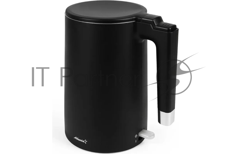 Чайник электрический ATLANTA ATH-2449 (black) 1,7л, нержавейка, двухстенный