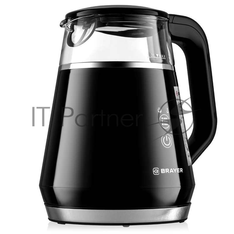 Чайник электрический BRAYER BR6105, 1л, черный