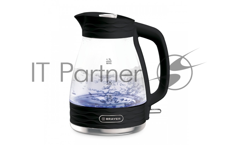 Чайник электрический BRAYER BR1029BK, 1.7л, черный