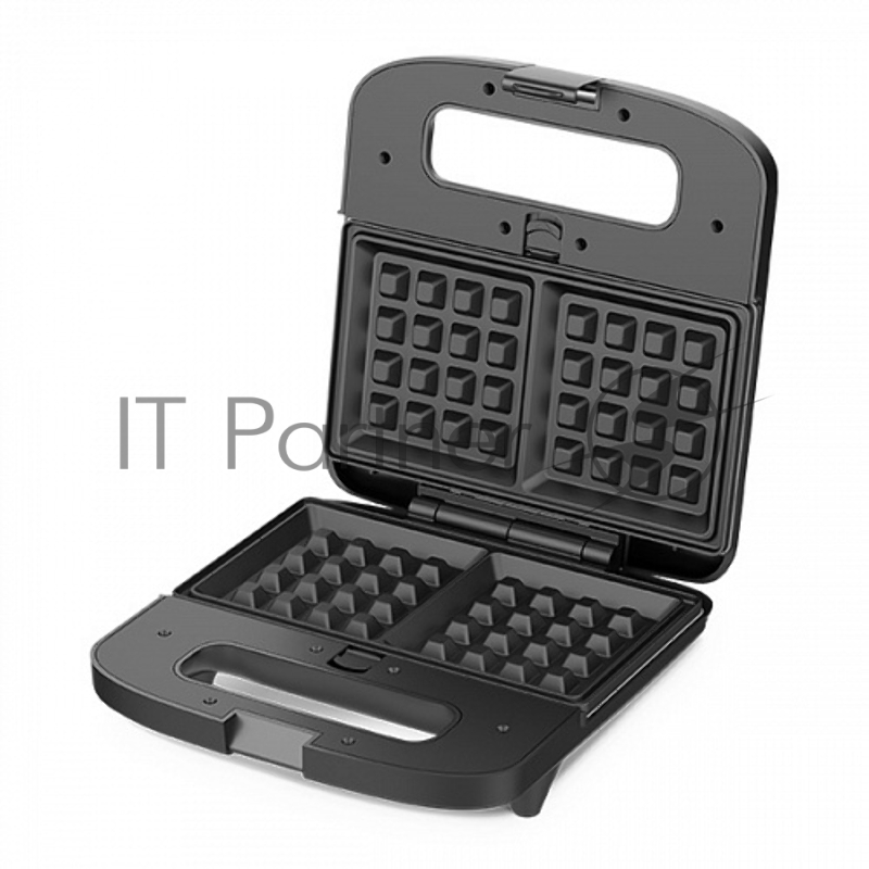 Прибор для выпечки BQ ST2000 Black 3 in 1. MultiChef, мощность: 800 Вт, многофункциональный прибор 3 в 1, 3 пары панелей в комплекте: гриль, венские вафли, сэндвич, антипригарное покрытие панелей Non-Stick PRO , равномерный нагрев, вертикальное хране