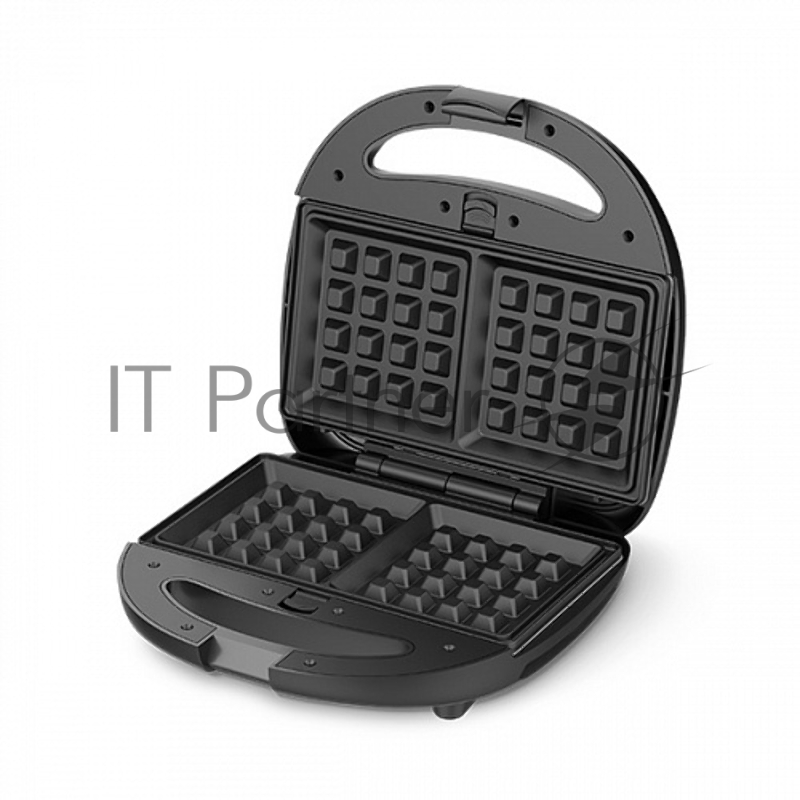 Прибор для выпечки BQ ST2001 Black 4 in 1. MultiChef, мощность: 800 Вт, многофункциональный прибор 4 в 1, 4 пары панелей в комплекте: гриль, венские вафли, сэндвич, орешки, антипригарное покрытие панелей Non-Stick PRO, равномерный нагрев, вертикально