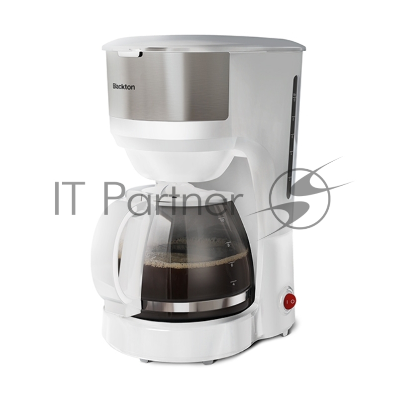 Кофеварка Blackton Bt CM4115 White. Мощность:750 Вт /Объем 1,25л / Система <<Капля стоп >> Останавливает подачу воды, предотвращая пападание капель кофе на подставку и на поверхность вокруг кофеварки / Автоподагрев кувшина включается сразу после окон