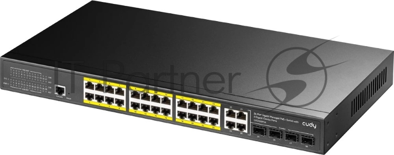 Коммутатор CUDY GS2028PS4-400W 24-Port Layer 2 Managed Gigabit PoE+ Switch with 4 Gigabit Combo Ports, 400W