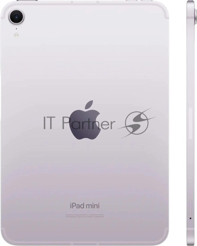 Планшет Apple iPad mini 2024 A2995 A17 Pro 6С RAM8Gb ROM256Gb 8.3 IPS 2266x1488 5G eSIM iOS фиолетовый 12Mpix 12Mpix BT WiFi 9hr