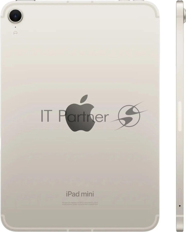 Планшет Apple iPad mini 2024 A2995 A17 Pro 6С RAM8Gb ROM128Gb 8.3 IPS 2266x1488 5G eSIM iOS сияющая звезда 12Mpix 12Mpix BT WiFi 9hr