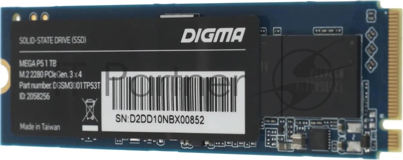 Накопитель SSD Digma PCIe 3.0 x4 1TB DGSM3001TP53T Mega P5 M.2 2280