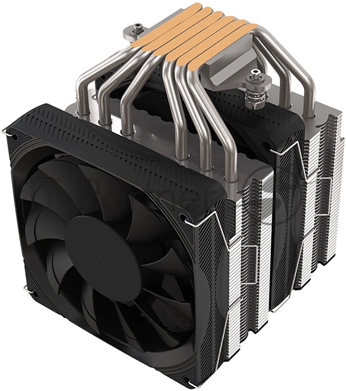 Устройство охлаждения(кулер) GMNG GG-CPC250-1 120x120x25mm Soc-AM5/AM4/1151/1200/2066/1700 черный 4-pin 22-32dB Al+Cu 250W 930gr Ret (GG-CPC250-1-BK)