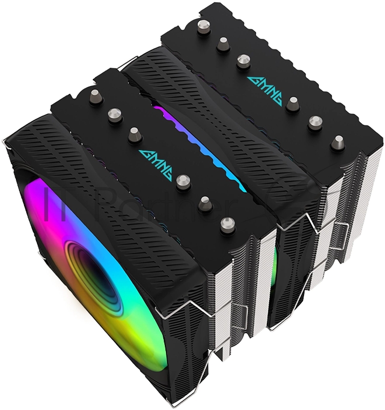 Устройство охлаждения(кулер) GMNG GG-CPC250-ARGB1 ARGB 120x120x25mm Soc-AM5/AM4/1151/1200/2066/1700 черный 4-pin 22-32dB Al+Cu 250W 945gr Ret (GG-CPC250-ARGB1-BK)