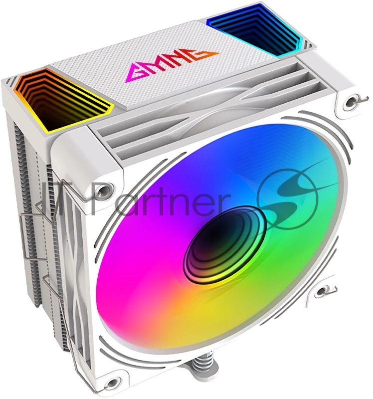 Устройство охлаждения(кулер) GMNG GG-CPC220-ARGB2 ARGB 120x120x25mm Soc-AM5/AM4/1151/1200/2066/1700 белый 4-pin 14-26dB Al+Cu LCD 220W 550gr Ret (GG-CPC220-ARGB2-WH)